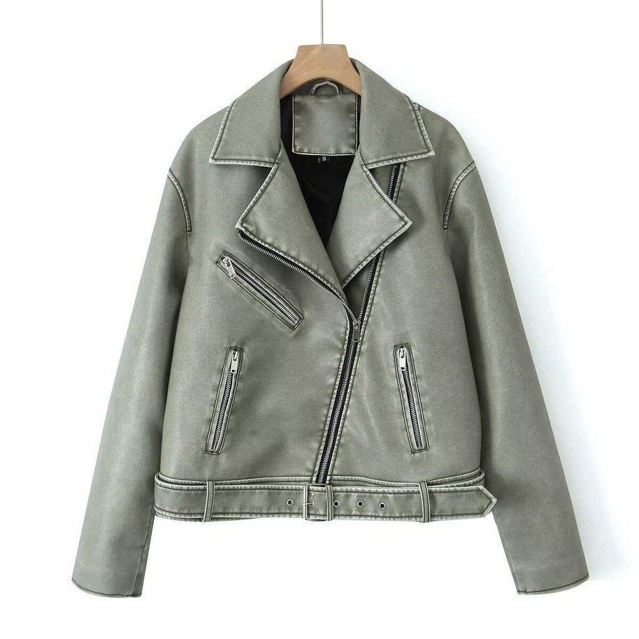 Damen Bikerjacke im Vintage-Stil WW