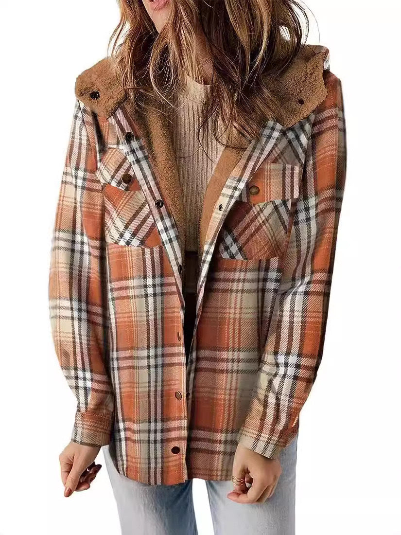 Damen Flanelljacke mit Fleecefutter WW
