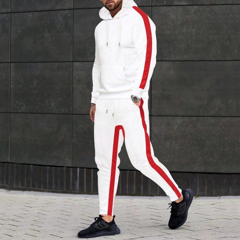 Herren sportlicher Jogginganzug mit kontrastierenden Seitenelementen WW