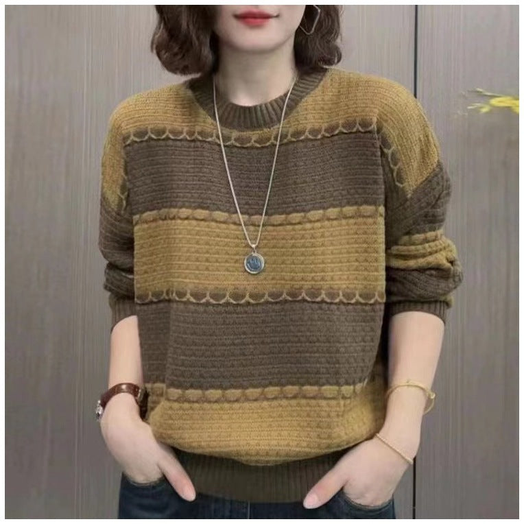 Damen Strickpullover mit strukturiertem Design und lässigem Schnitt WW
