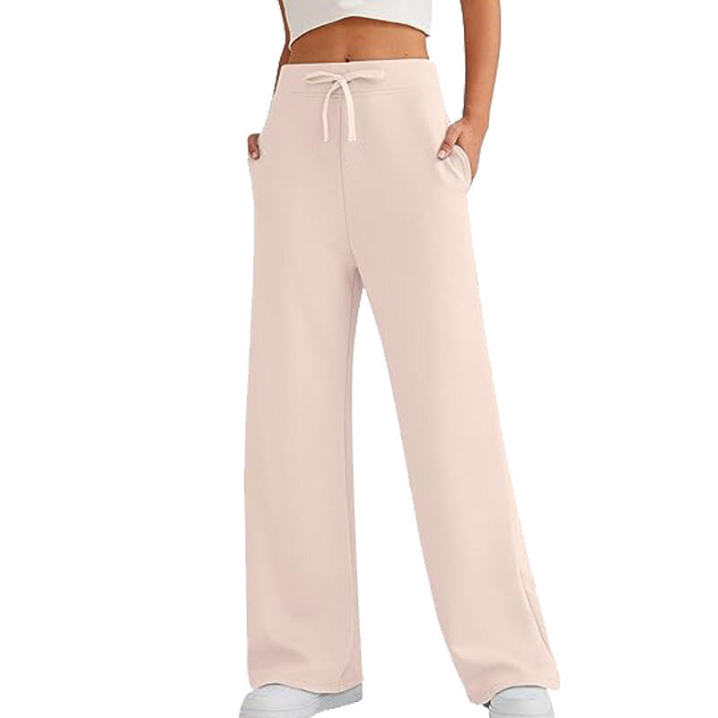 Damen Bequeme Freizeithosen mit weitem Bein WW