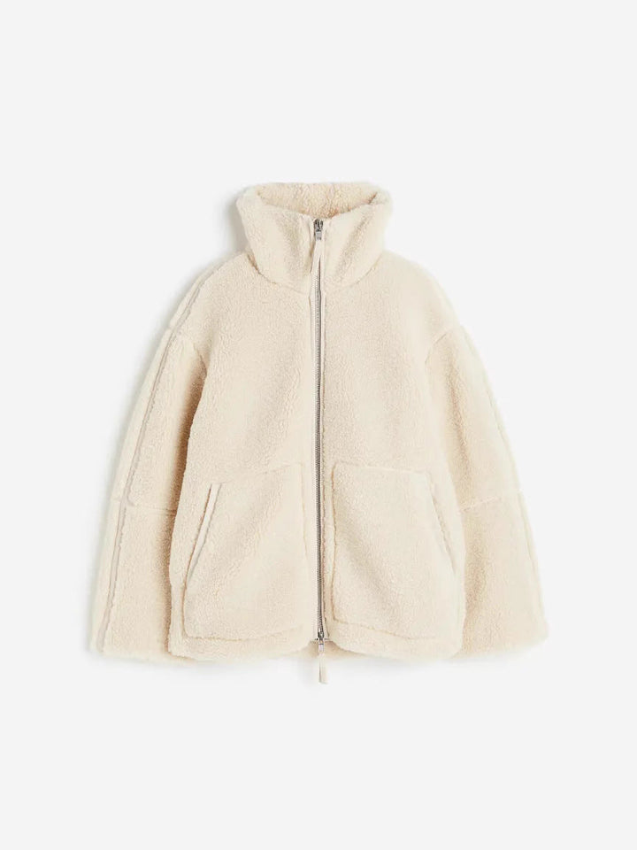 W&W Mode | Damen Teddyjacke Warm Oversized Mit Reißverschluss