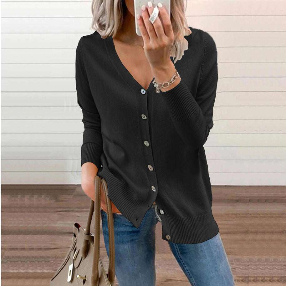 WW | Knopf Strick Cardigan Pullover
