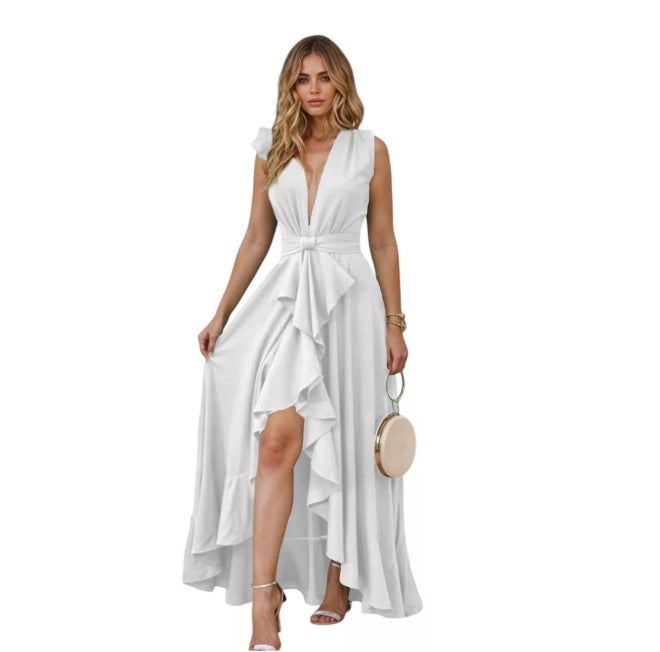 Damen Maxikleid mit floralem Schnitt WW