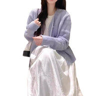 Damen Strickjacke mit romantischem Zopfmuster WW
