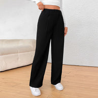 Damen weite Anzughose mit eleganter Faltenlegung und hohen Taschen WW