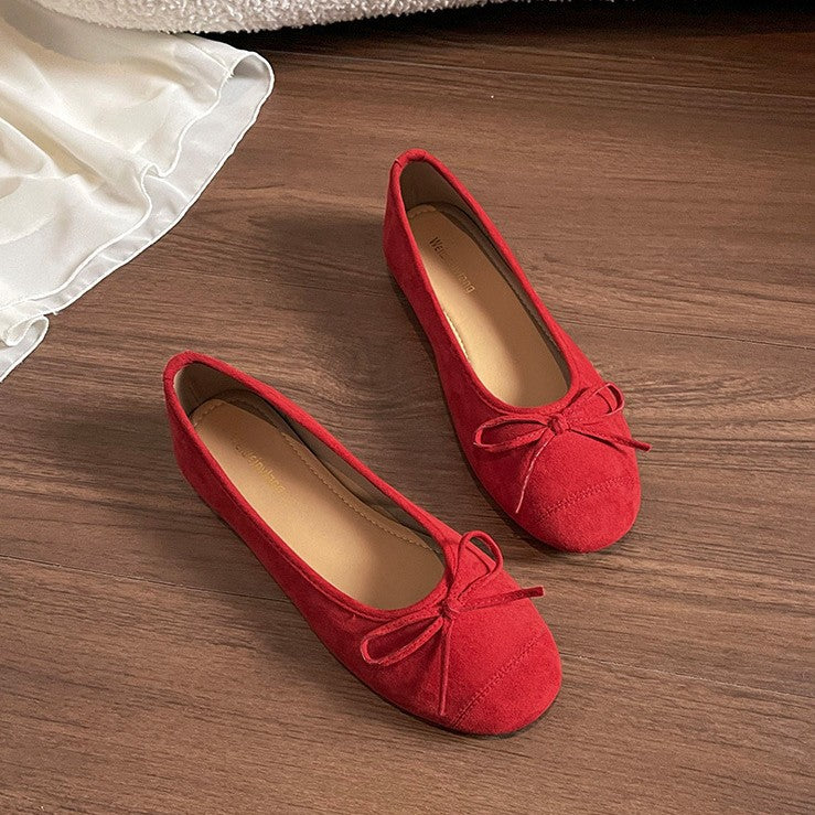 Damen Ballerinas mit verspielt eleganter Schleifenverzierung WW
