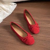 Damen Ballerinas mit verspielt eleganter Schleifenverzierung WW