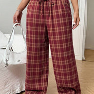 Damen Karierte Freizeithose WW