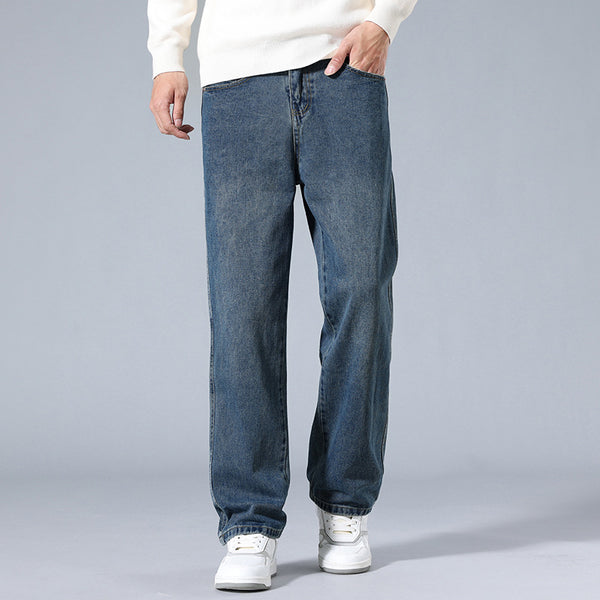 Herren entspannte Denim-Hose im modernen Schnitt WW