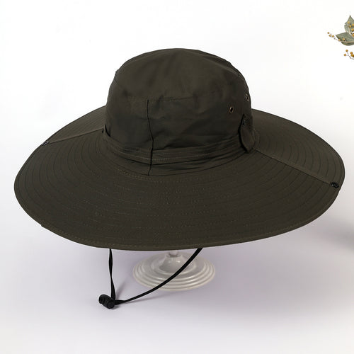 Damen Sonnenhut mit breiter Krempe und verstellbarem Kinnband WW