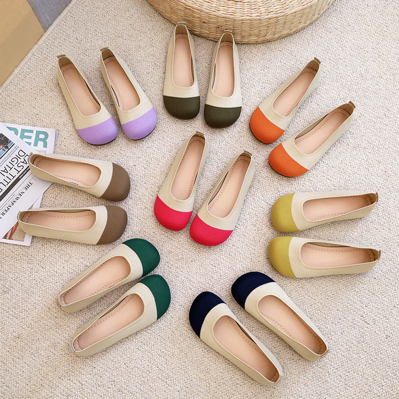 Damen atmungsaktive Ballerinas mit flexiblem Obermaterial WW