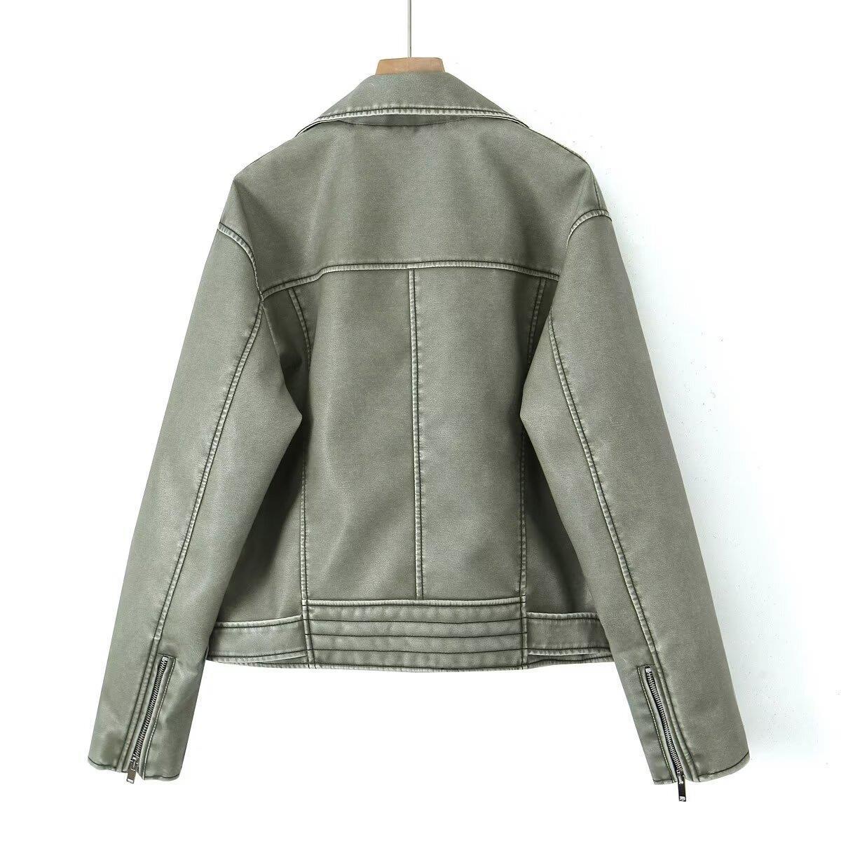 Damen Bikerjacke im Vintage-Stil WW