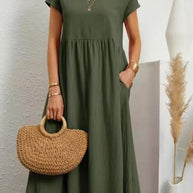 Damen Midikleid mit lässigem Schnitt und seitlichen Taschen WW