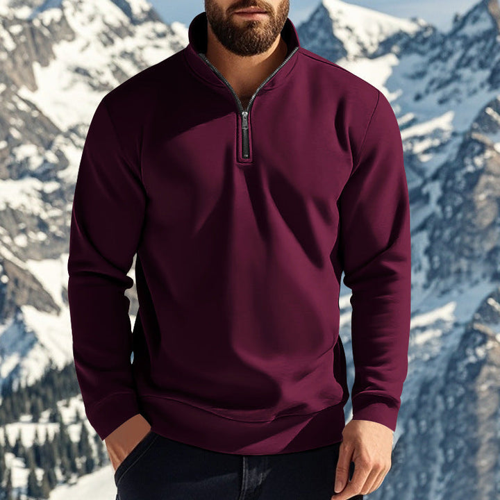 W&W Mode | Bequemer Fleecehalbzipper Für Männer