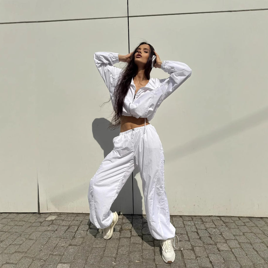 Damen Sportliche Windbreaker Jacke mit hohem Kragen WW