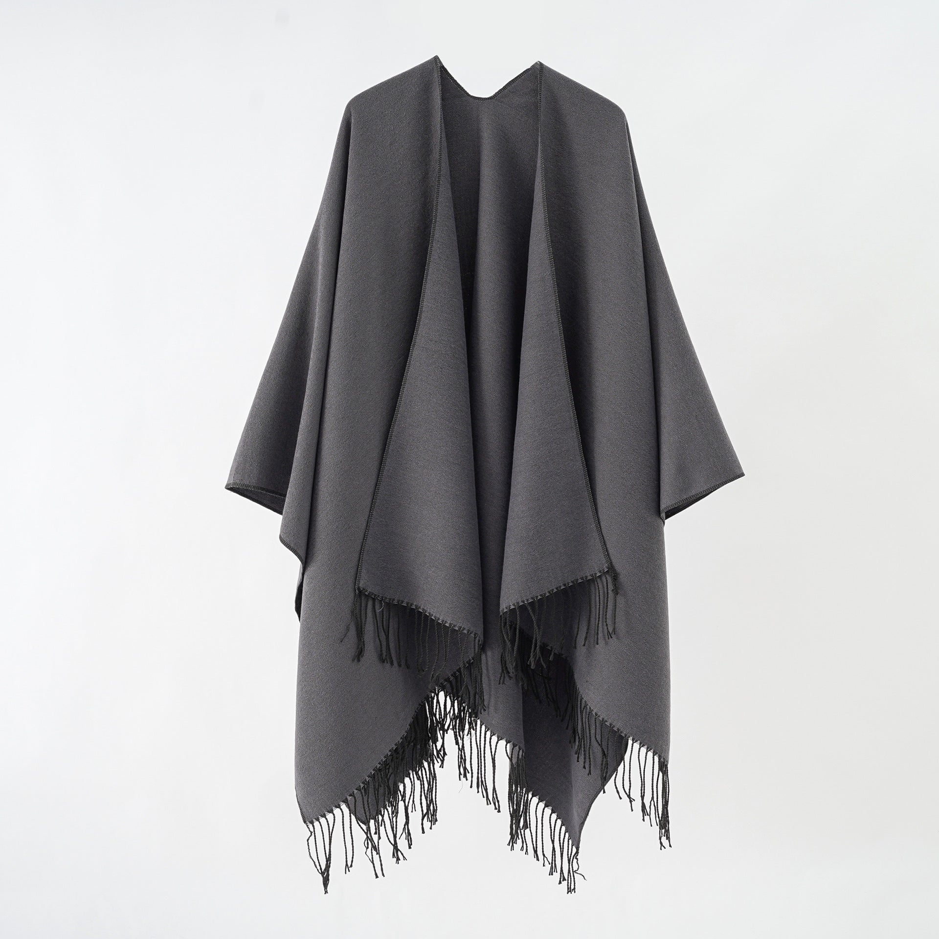 Damen modischer Fransen-Poncho aus weichem Material mit luxuriösem Fall WW
