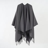 Damen modischer Fransen-Poncho aus weichem Material mit luxuriösem Fall WW
