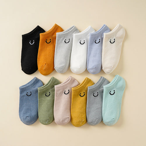 Damen Socken mit fröhlichem Smiley-Motiv WW