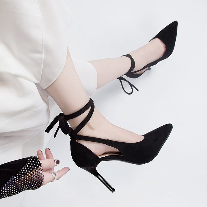 Damen elegante High-Heels mit raffiniertem Schnürdesign W&W Mode