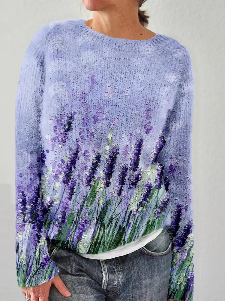 W&W Mode | Bequemes Sweatshirt mit Blumenmuster