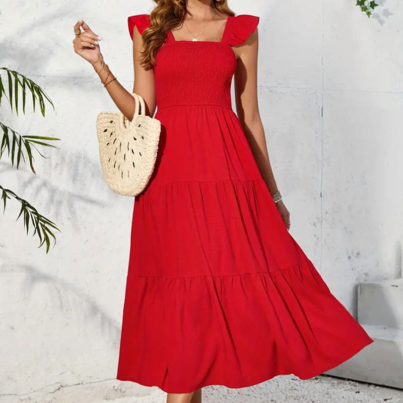 Damen Sommerliches Maxikleid mit zauberhaften Rüschendetails W&W