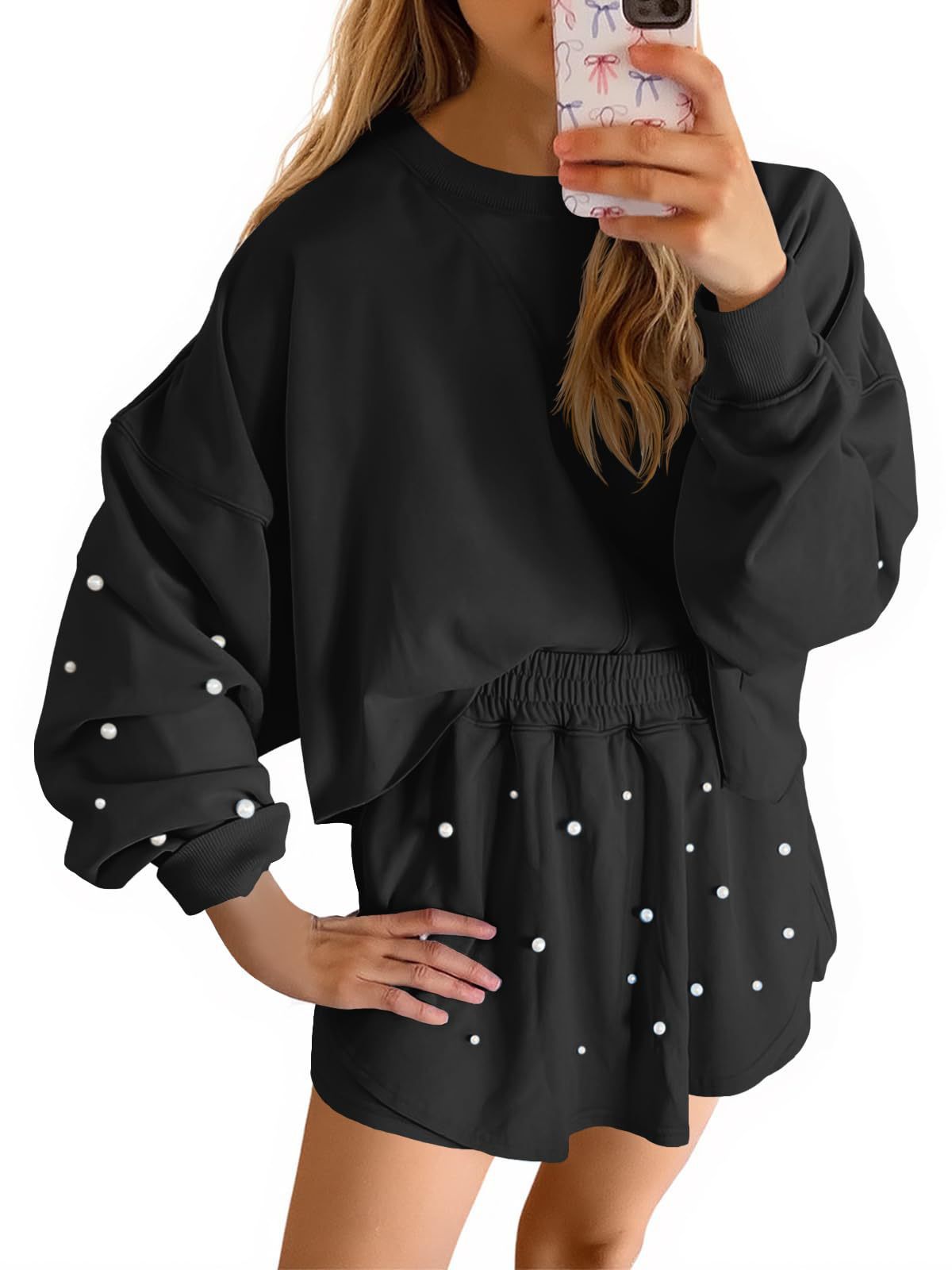 Damen Sportliches Sweatshirt- und Rock-Set WW