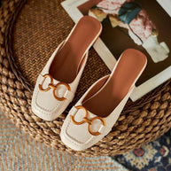Damen Elegante und bequeme Schuhe mit schickem Metallverschluss W&W