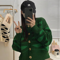 Damen Strickjacke im trendigen Streifenlook WW