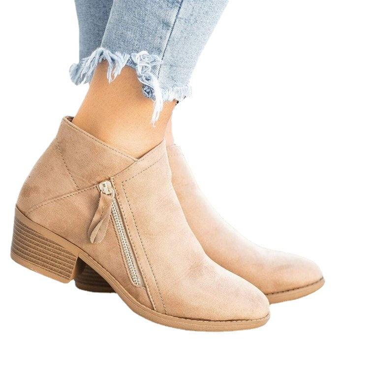 Damen Ankle Boots aus hochwertigem Wildleder WW
