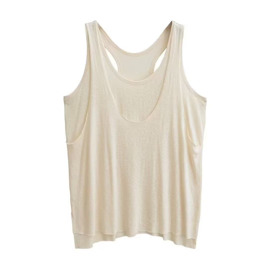 Damen sportliches Tanktop mit asymmetrischem Rückendesign WW