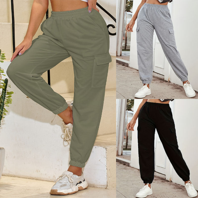 Damen Cargo-Hose mit elastischem Bund und praktischen Seitentaschen WW