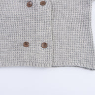 Damen Strickjacke mit doppelter Knopfleiste und hoher Kragen WW