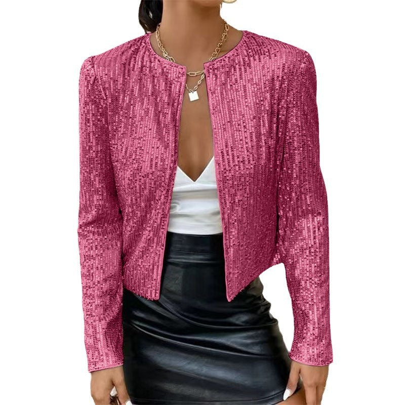Damen Glitzernde Strickjacke WW