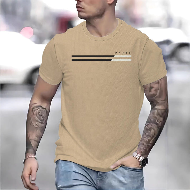 Herren T-Shirt mit stilvollem Linienmuster W&W Mode