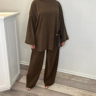 Damen Bequemes und stylisches Lounge-Set aus Rippstrick WW