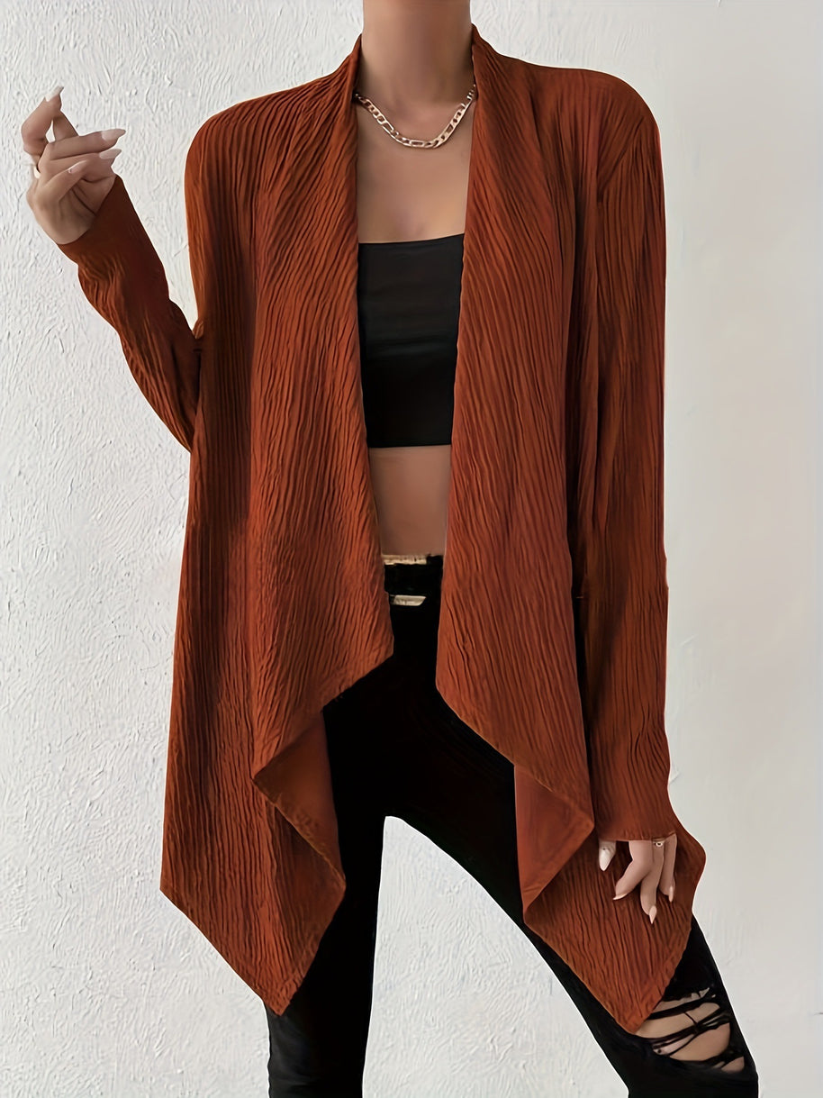 Damen Wickeljacke im lässigen Stil mit strukturiertem Design WW