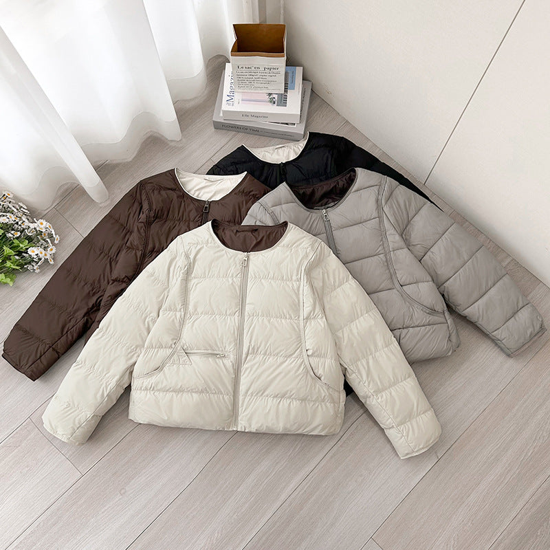 Damen Bequeme gesteppte Freizeitjacke mit hochschließendem Kragen und seitlichen Taschen WW