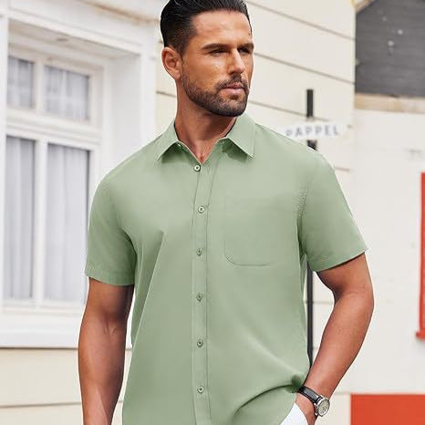 Herren Kurzarmhemd mit hochwertiger Stoffqualität und modernem Schnitt WW