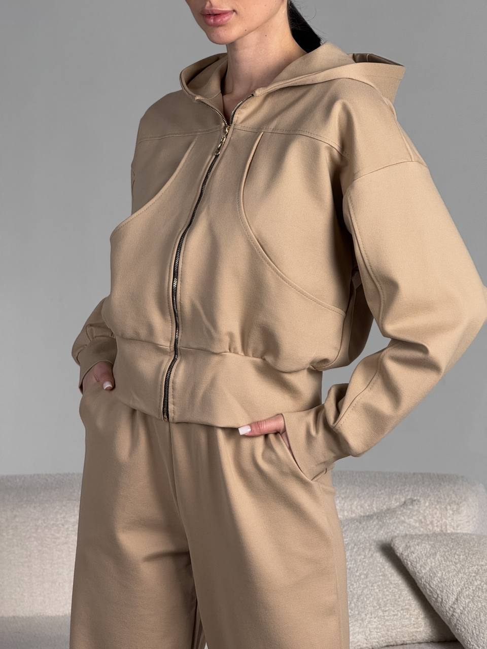 Damen Sportliche Kapuzenjacke WW