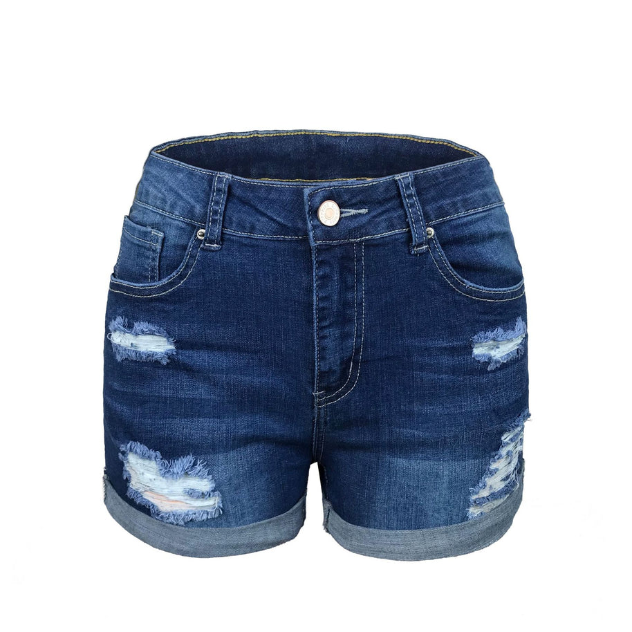 Damen lässige und modische Denim-Shorts im Vintage-Stil WW