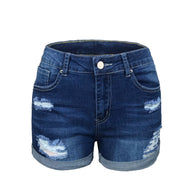 Damen lässige und modische Denim-Shorts im Vintage-Stil WW