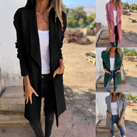 Damen lässige Longjacke mit modernem Schnitt und eleganten Details WW