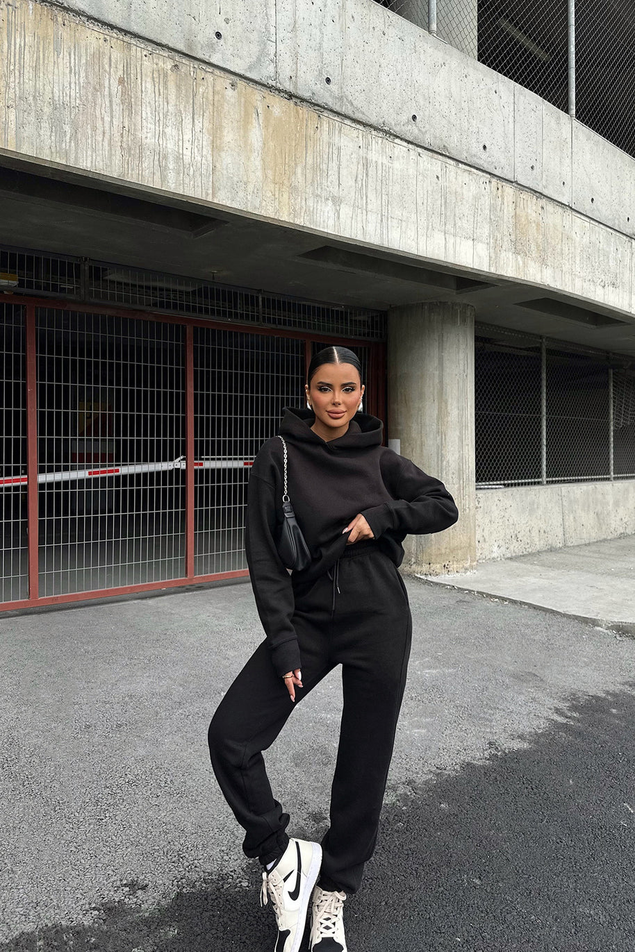 Damen bequeme und stylische Sport-Hoodie-Kombination WW