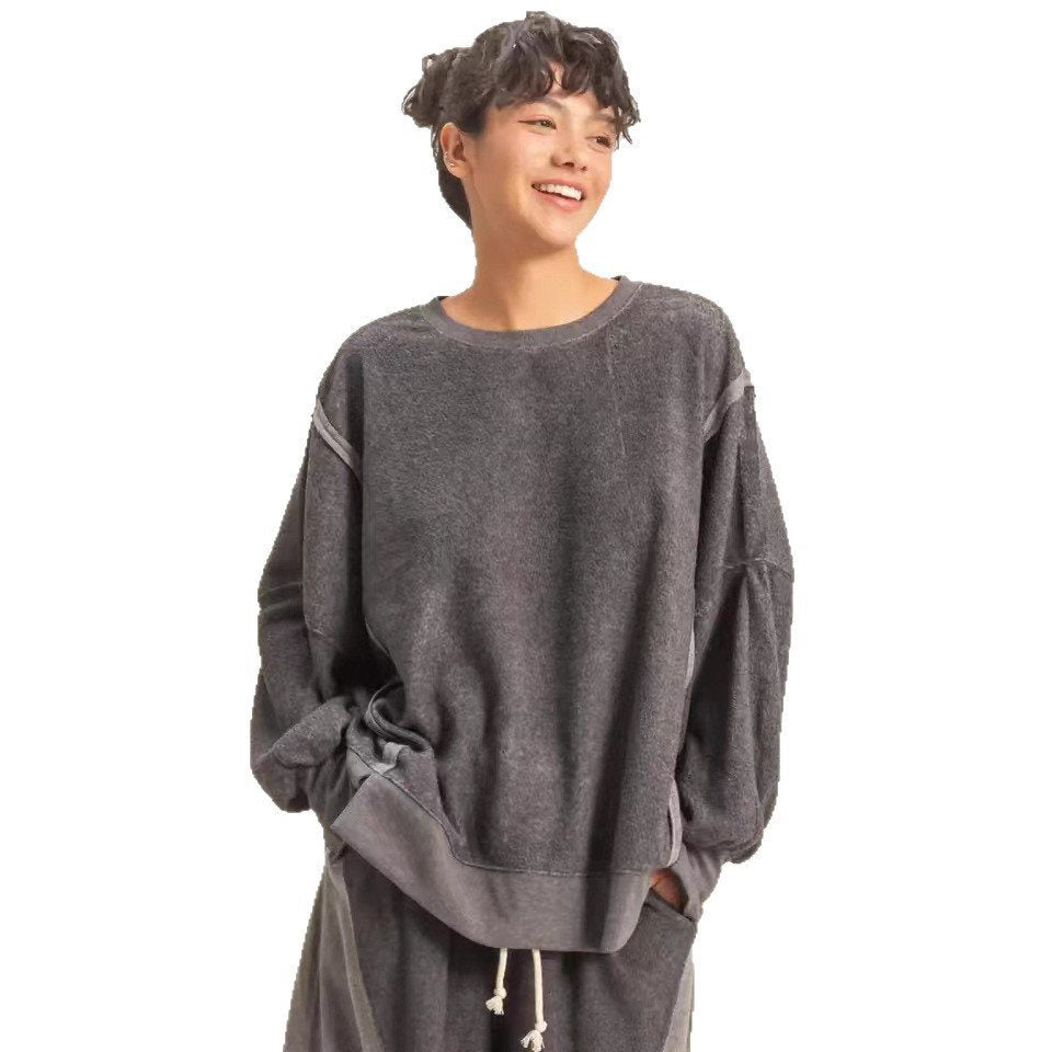 Damen Bequemer und stilvoller Oversized Pullover mit weitem Schnitt WW
