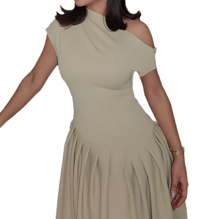 Damen Wickelmaxikleid mit asymmetrischem Schnitt und strukturiertem Design W&W Mode