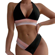 WW | Damen Bikini-Set mit modernem Criss-Cross-Design und hohem Beinausschnitt