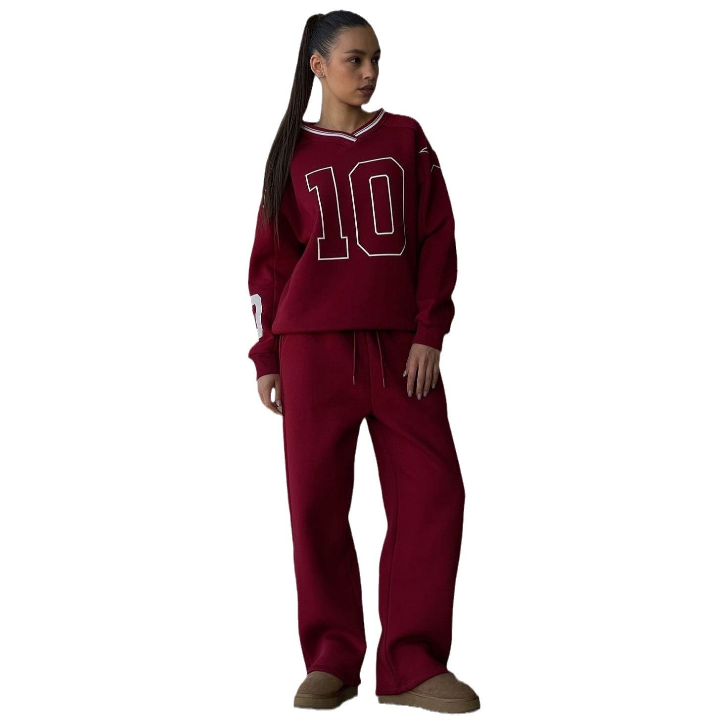 Damen Sportliches Freizeitanzug mit weitem Schnitt und lässigem Design WW