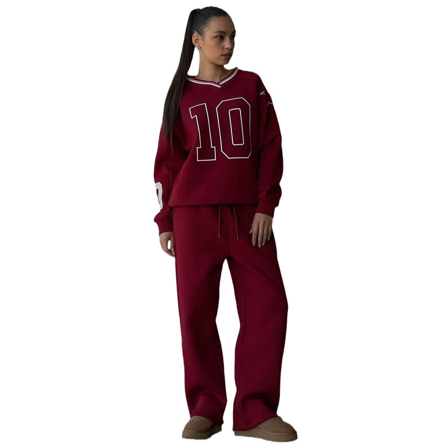 Damen Sportliches Freizeitanzug mit weitem Schnitt und lässigem Design WW
