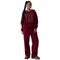 Damen Sportliches Freizeitanzug mit weitem Schnitt und lässigem Design WW